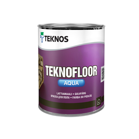 TEKNOFLOOR AQUA GOLVFÄRG Grå T4017 (114) 0,9l