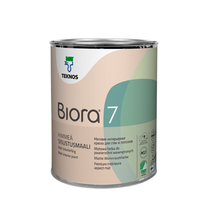 BIORA 7 VÄGGFÄRG Vit NCS-S0500-N 0,9l