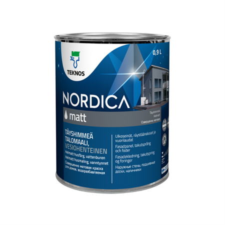 NORDICA MATT HUSFÄRG Svart 0,9l