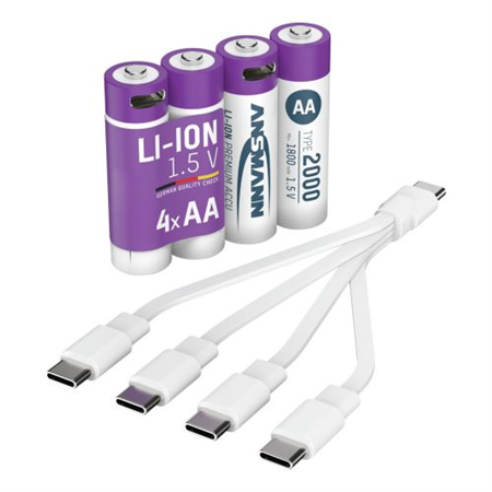 BATTERI AA 4-P LADDB 2000 ANSMANN