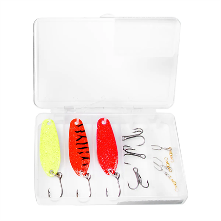 Fishy spoon 10g 3pcs swivels and hooks color