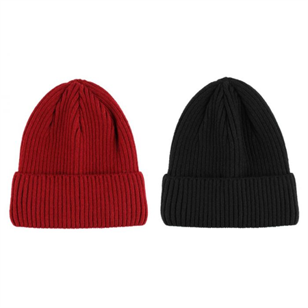 Acces Beanie Rib for men svart,röd