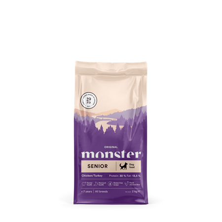 Monster Dog Org.Senior Chick/Turk 2kg