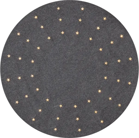 JULGRANSMATTA GRÅ M. LED