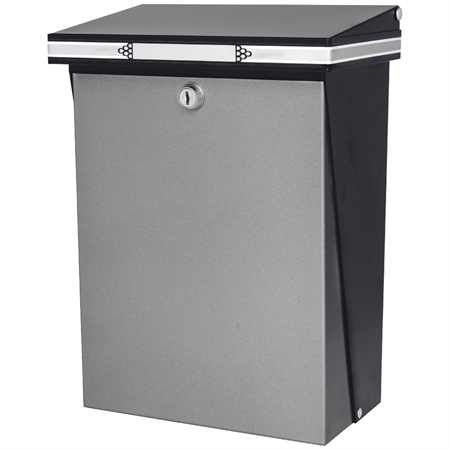 POSTLÅDA SL98 LÅSBAR GRÅ