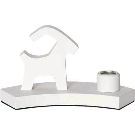 LJUSSTAKE "BRUSE" LITEN VIT