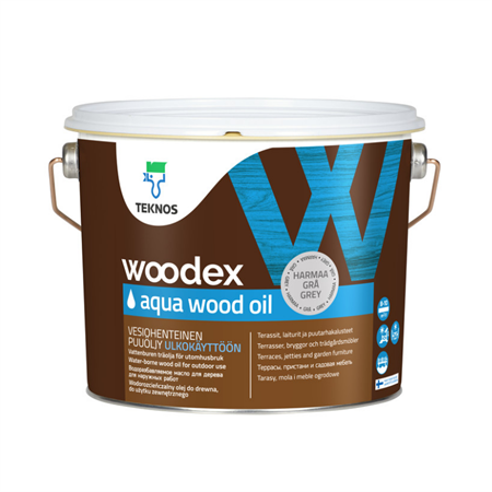 WOODEX AQUA WOOD OIL GRÅ 2,7L
