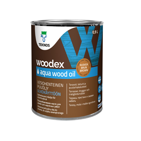 WOODEX AQUA WOOD OIL BRUN 0,9L
