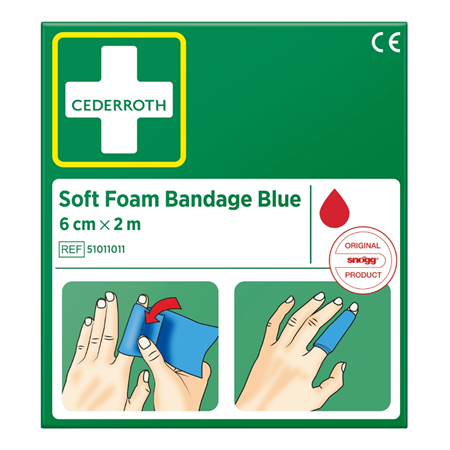 SOFT FOAM BANDAGE BLUE 6CMX2M