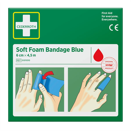 SOFT FOAM BANDAGE BLUE 6CMX4,5