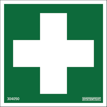 SKYLT FÖRSTA HJÄLPEN 80X80 DEKAL